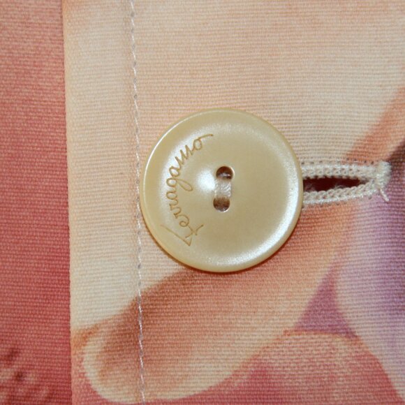 SALVATORE FERRAGAMO Trench Coat Belted Jacket Cotton Graphic Floral Print US 10 - Picture 6 of 14